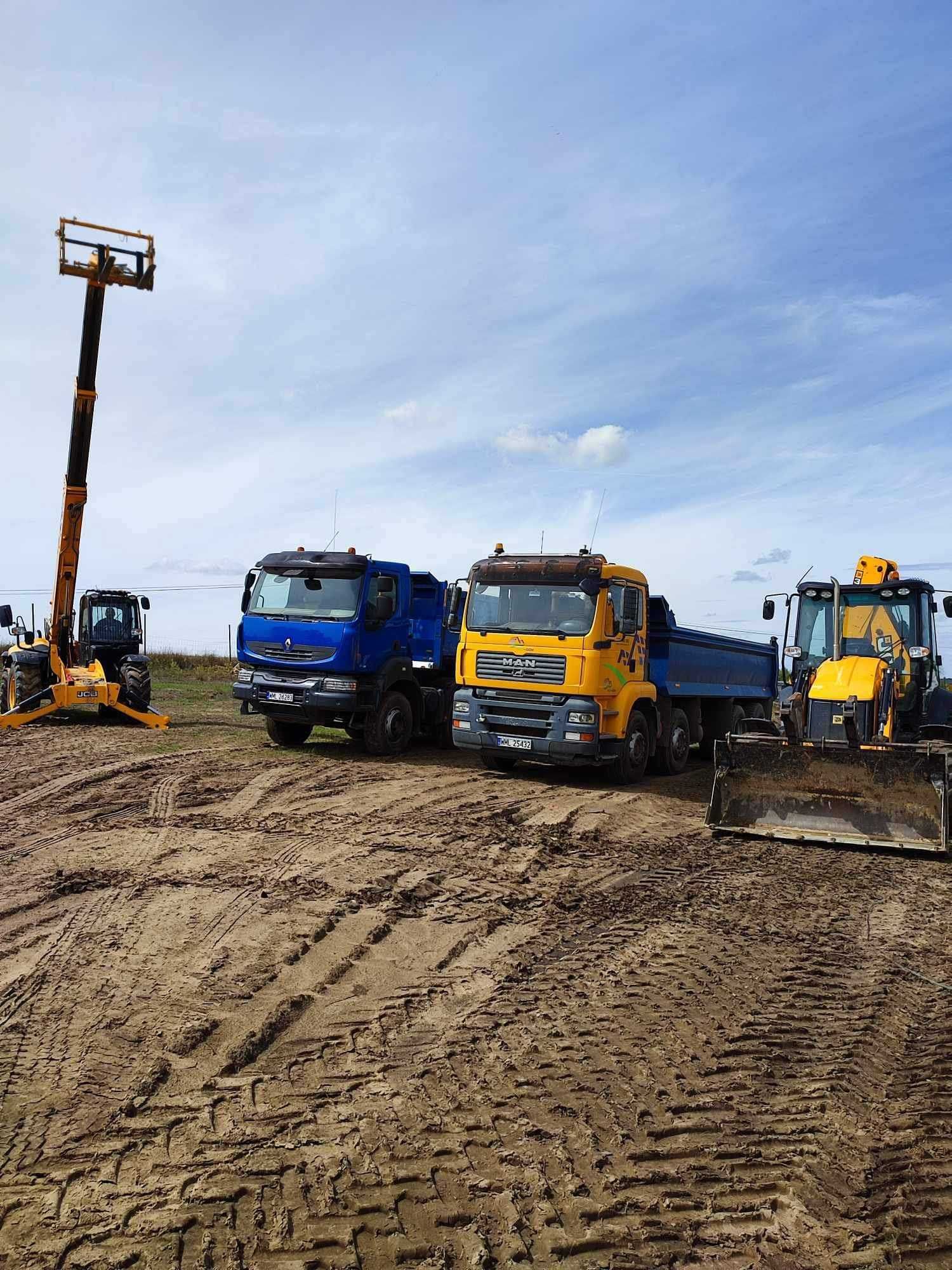 Sprzedaż piasku Żwiru podsypu Transport materiałów Sypkich Utwardzenia