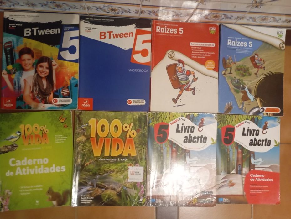 Livros e caderno de atividades 5 ano