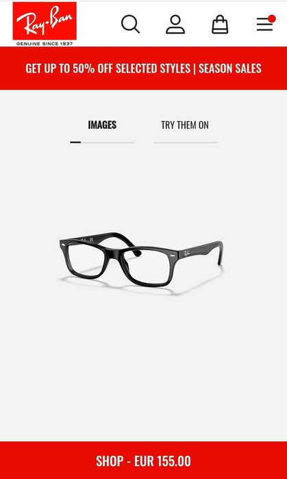 Óculos / Armação Ray-Ban pretos