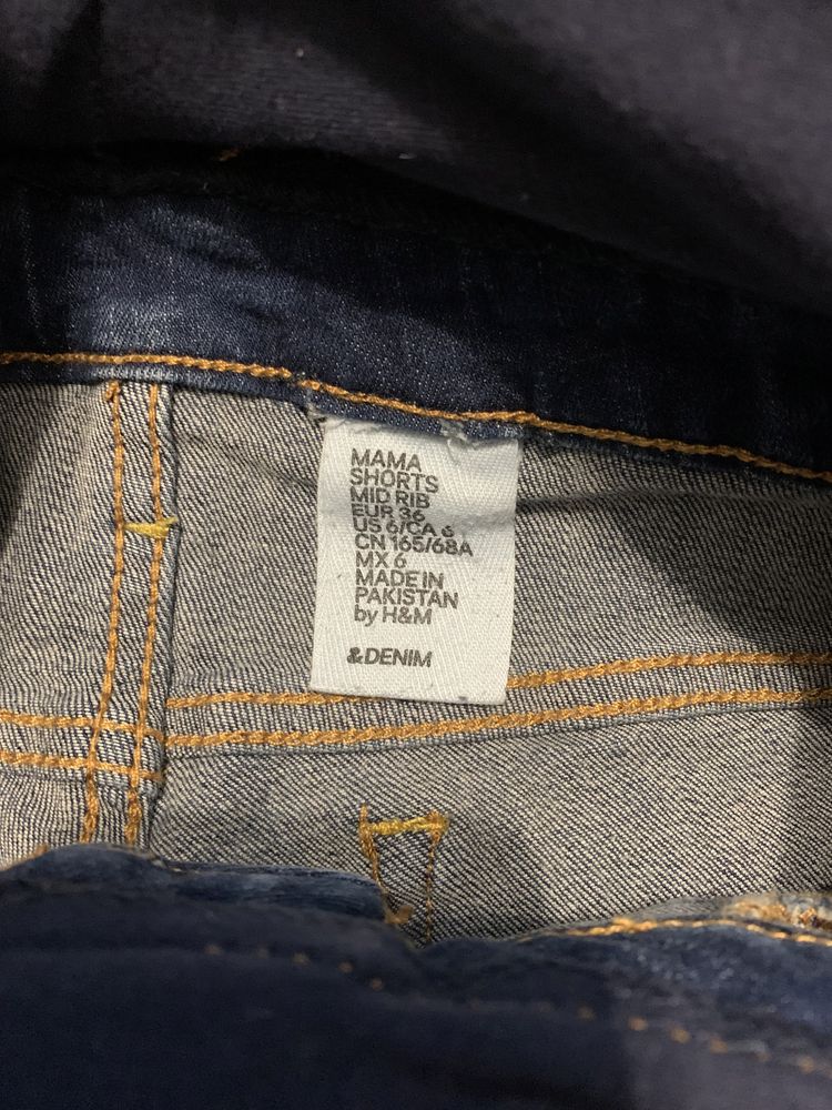 Krótkie ciążowe jeansowe spodenki h&m 36