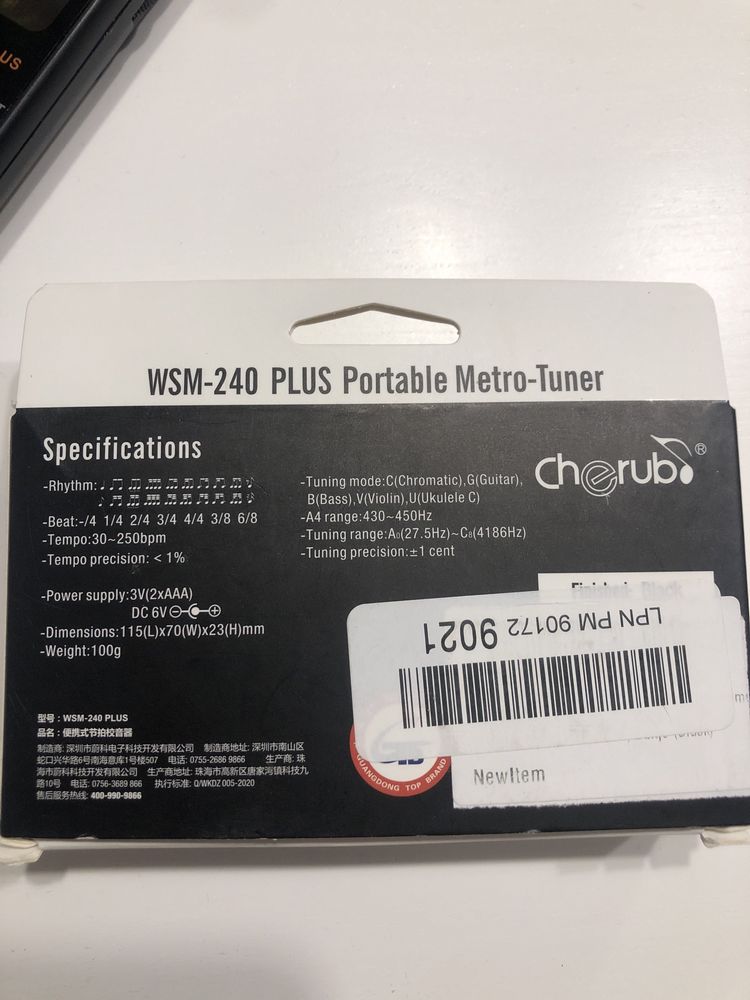 Metronom/tuner/stroik Cherub WSM-240 Plus