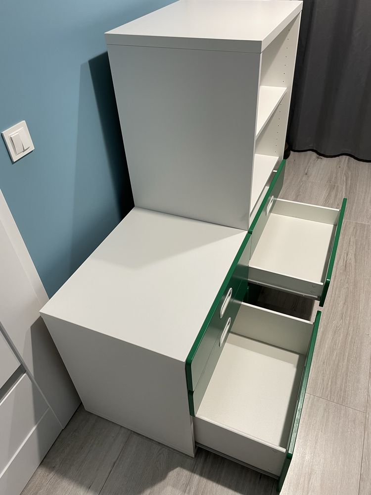 IKEA STUVA - Regał z 3 szufladami i 2 półkami