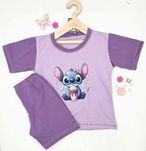 Piżamka dziewczęca Stich na lato krótki rękaw