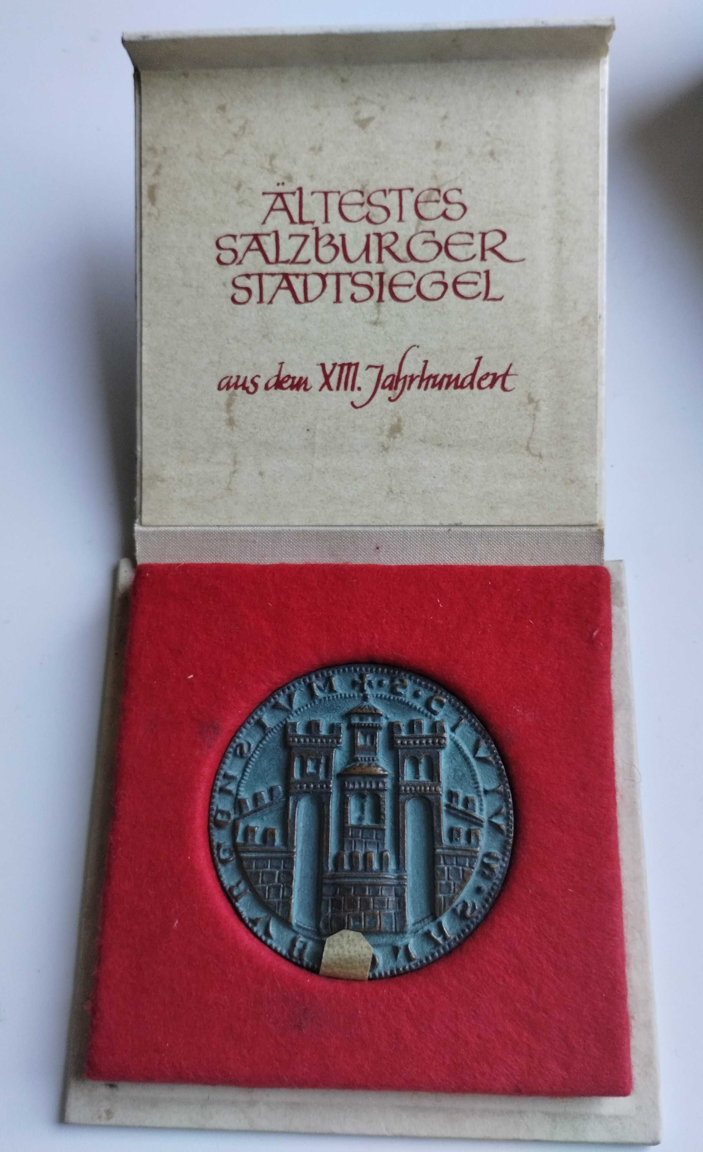 Stary medal, pieczęć miasta Saltzburg