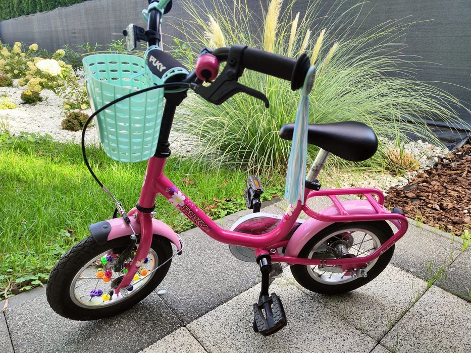 Dziewczęcy Rowerek dziecięcy Puky Steel 12 - Różowy - koła 12"