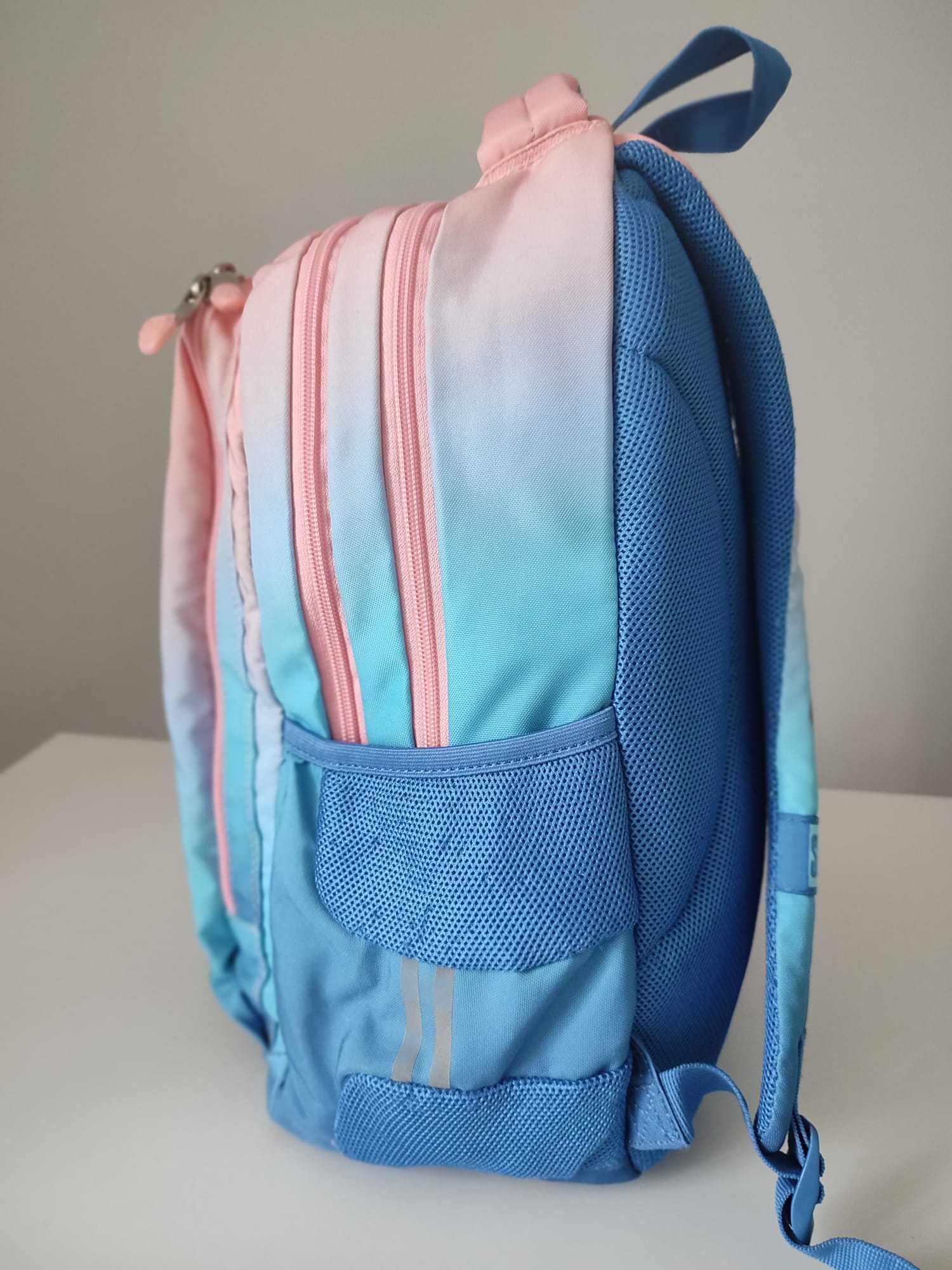 Plecak młodzieżowy dla dziewczyny ST.RIGHT LIGHT OMBRE pastelowy