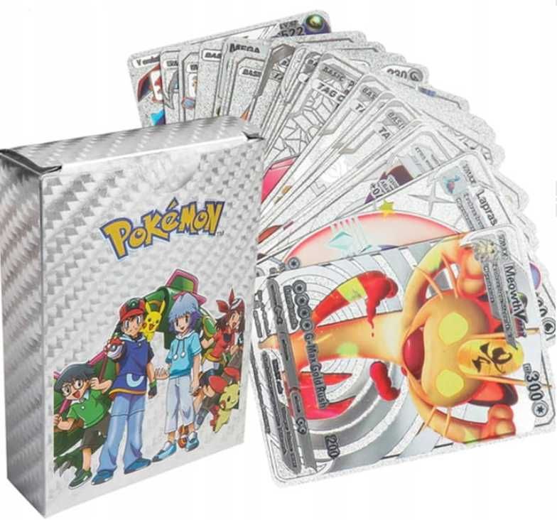 Karty pokemon srebrne 55szt