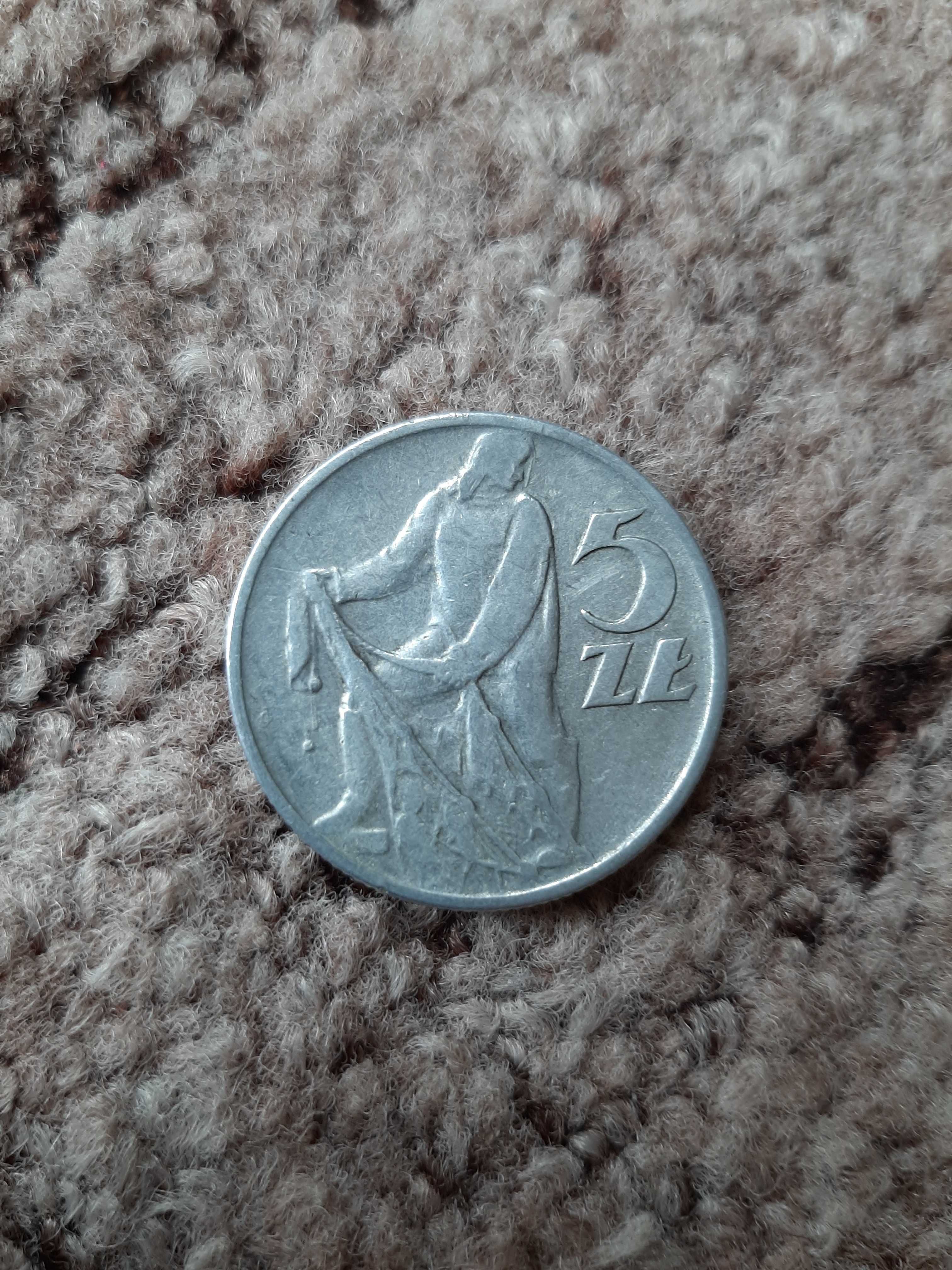 5 zlotych z rybakiem  z 1960 roku