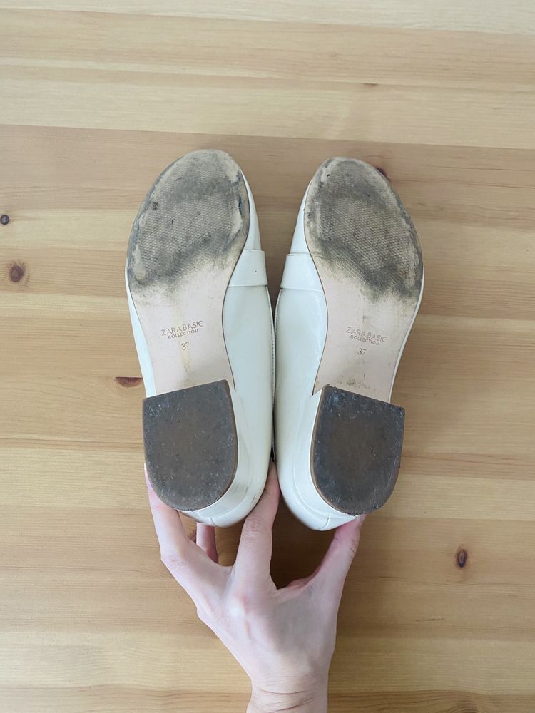 Mokasyny półbuty pantofelki z perłą ZARA 37