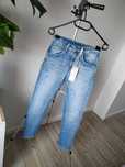 Jeansy proste elastyczne XS S nowe gnieciuchy