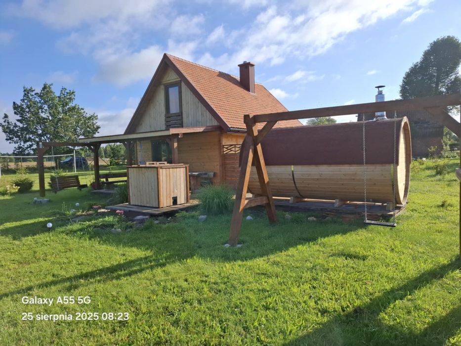 Domek na wakacje, weekend Mazury sauna staw las