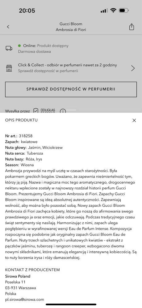 GUCCI BLOOM AMBROSIA DI FIORI wersja  Eau de Parfum Intense