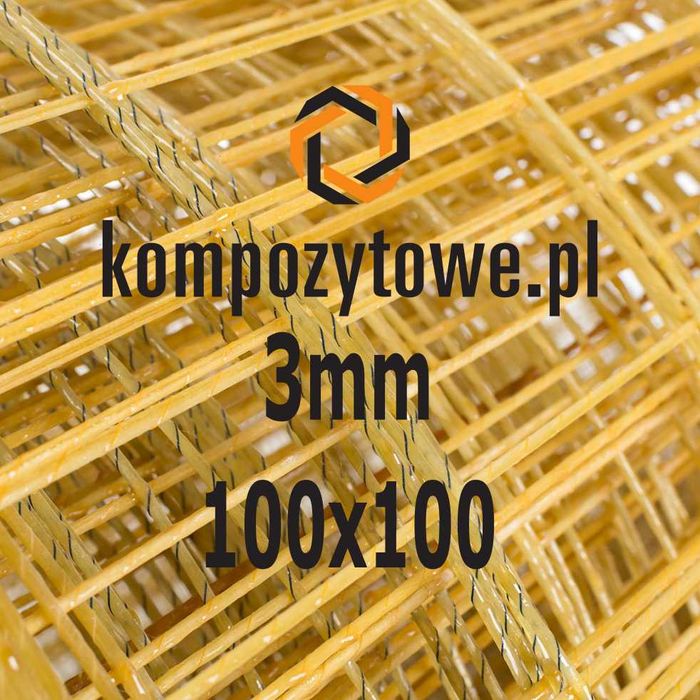 siatka zbrojeniowa kompozytowa 3mm 100x100mm rolka 1x50m / cena BRUTTO