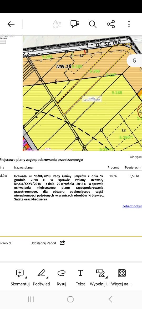Działka pod budowę lub inwestycje 0.53 hektara