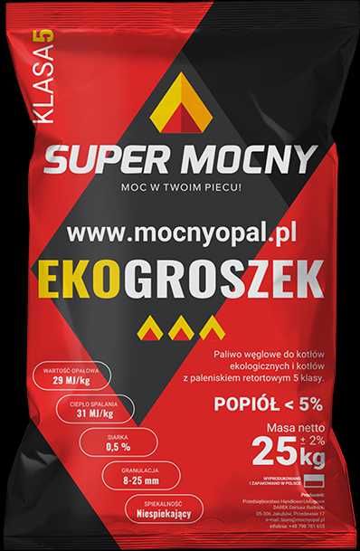 Ekogroszek Groszek plus Super Mocny workowany 25kg