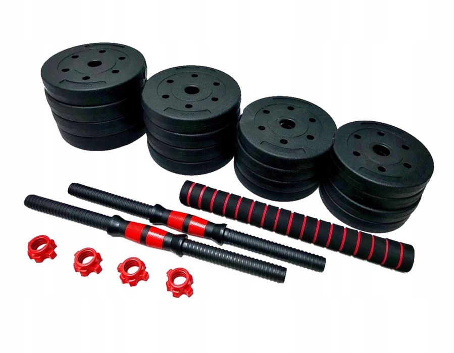 HANTLE HANTELKI 30 KG ciężarki sztanga 2x15 KG do ćwiczeń treningowe