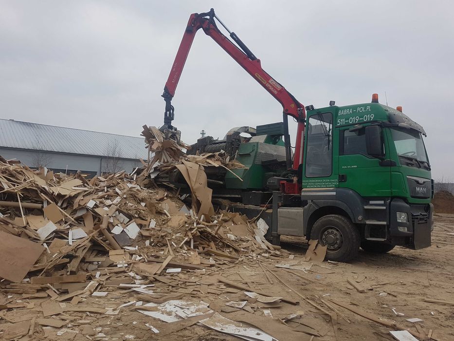 Duzy rebak wynajem CALA POLSKA rembak usługi zrebka recykler