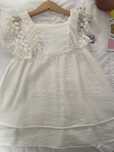 Vendo vestido Dadati branco 5 anos