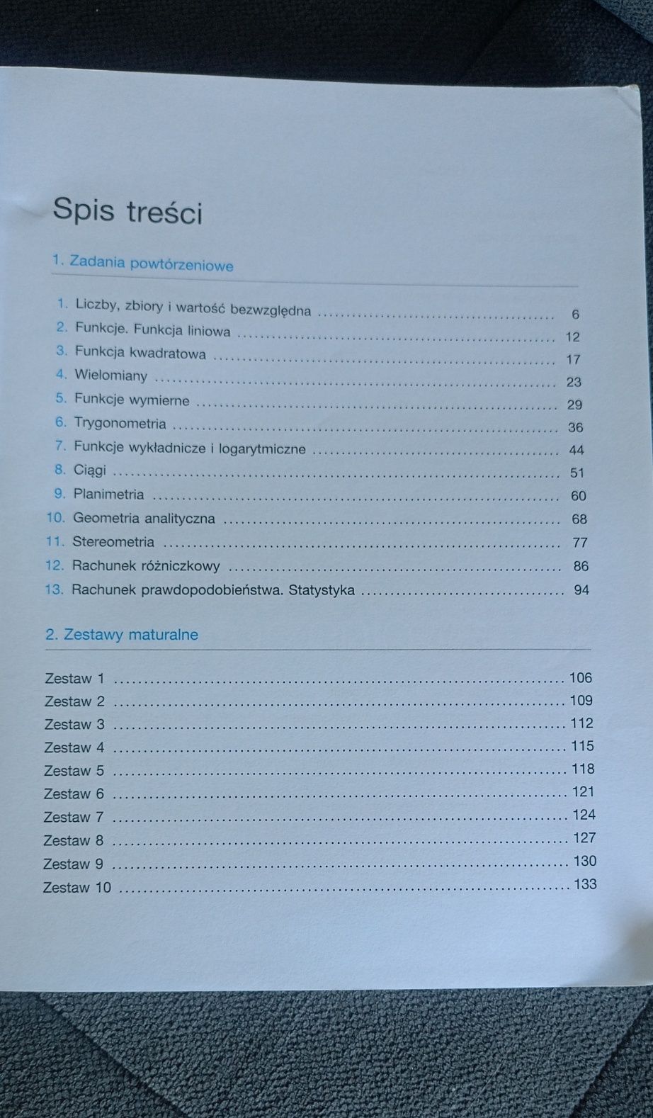 Teraz matura. Zbiór zadań i zestawów maturalnych z matematyki
