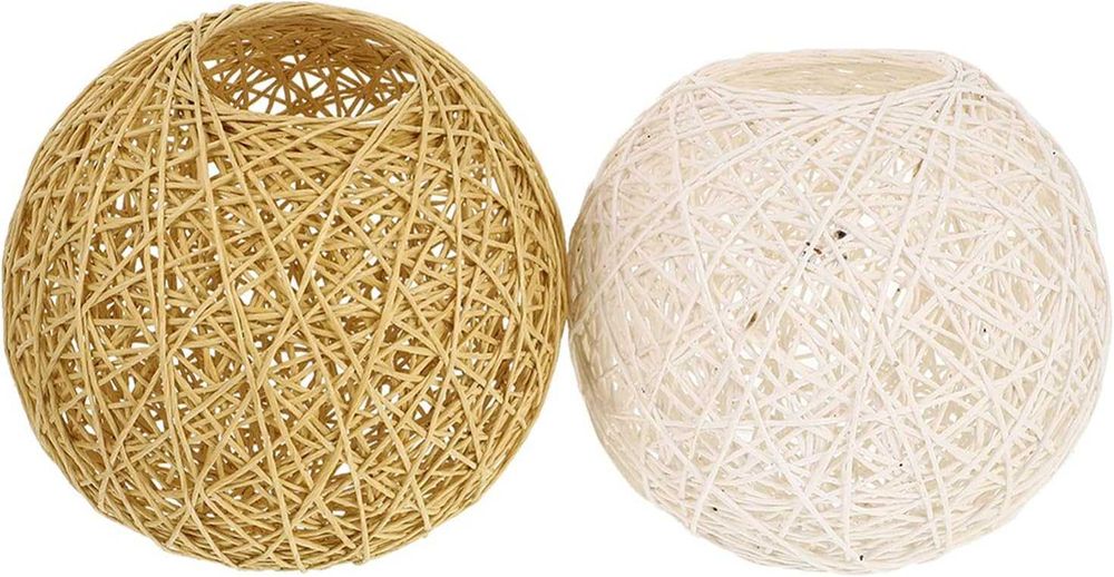 Klosze rattanowe ręcznie tkane okrągłe pokrycie lampy