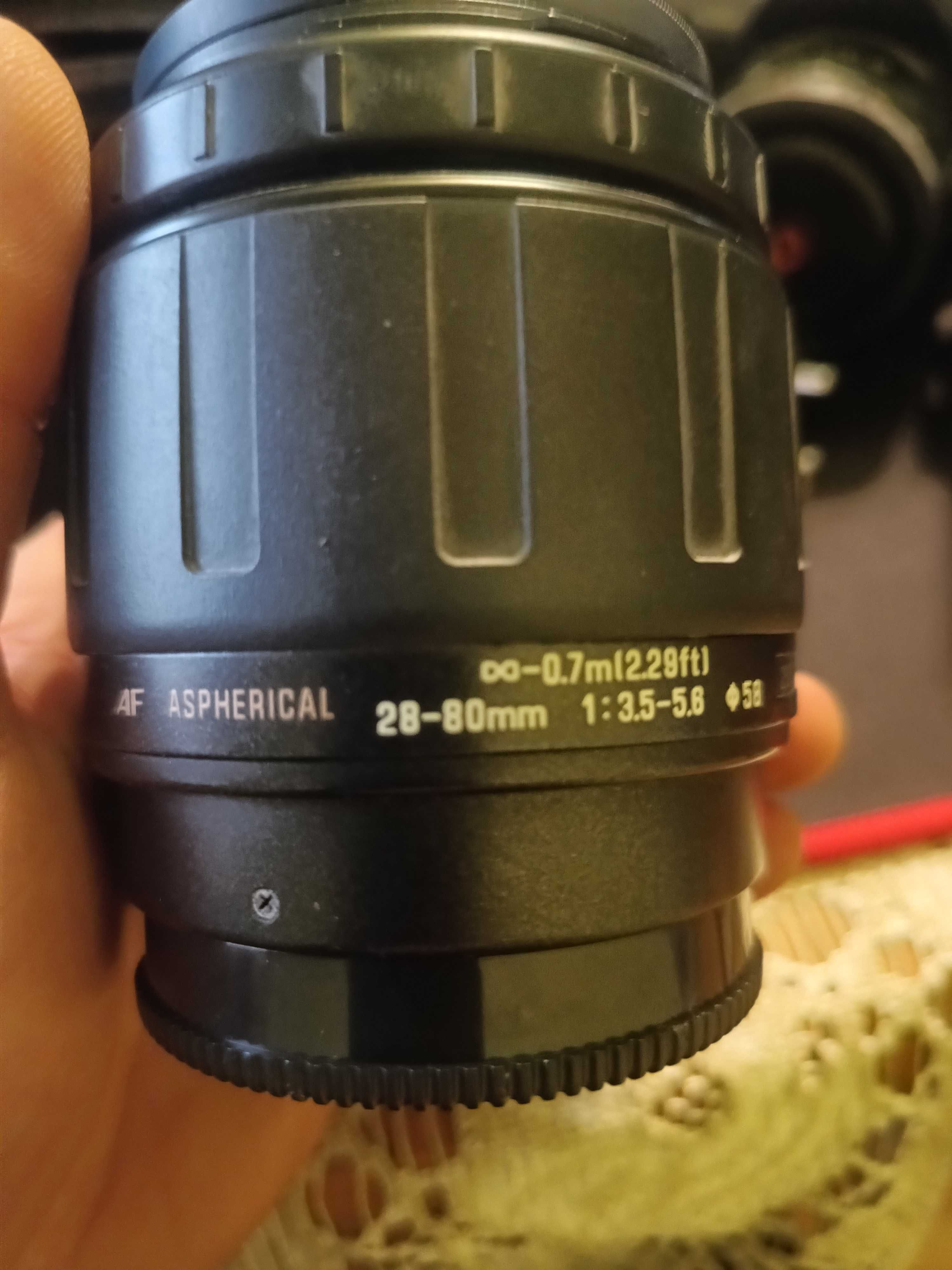 Aparat Sony DSLR-A380 dwa obiektywy 50 mm i zoom torba karty zestaw
