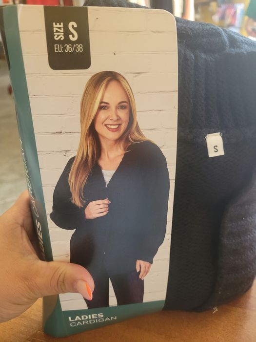 Kardigan sweter czarny s