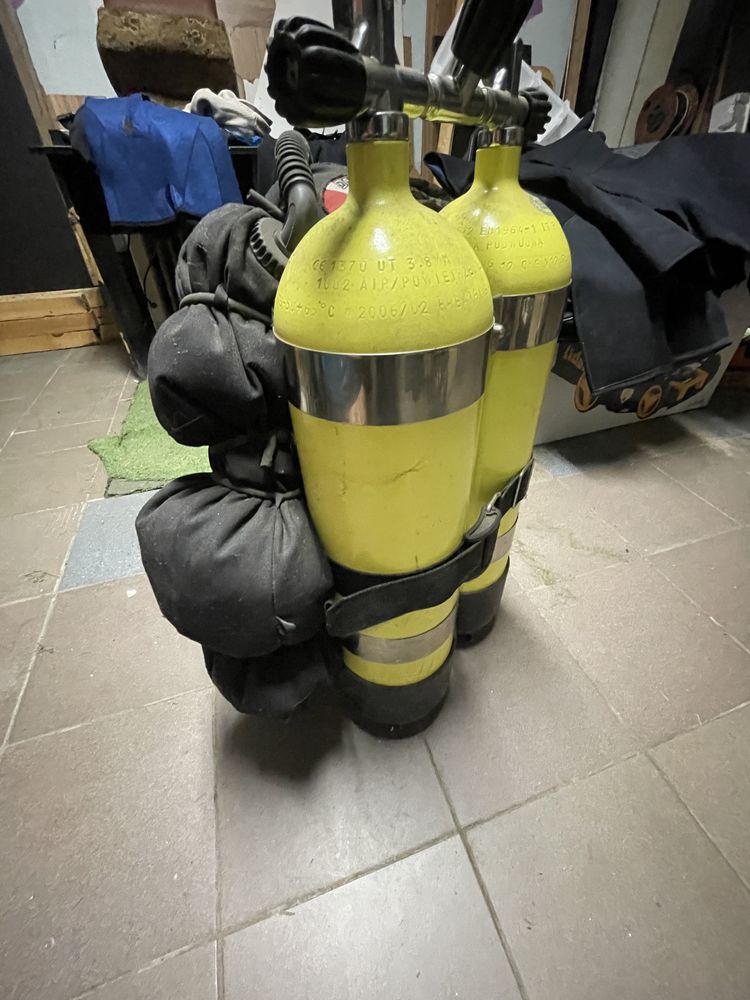 Komplet Twin 2x12L , skrzydlo dive system.