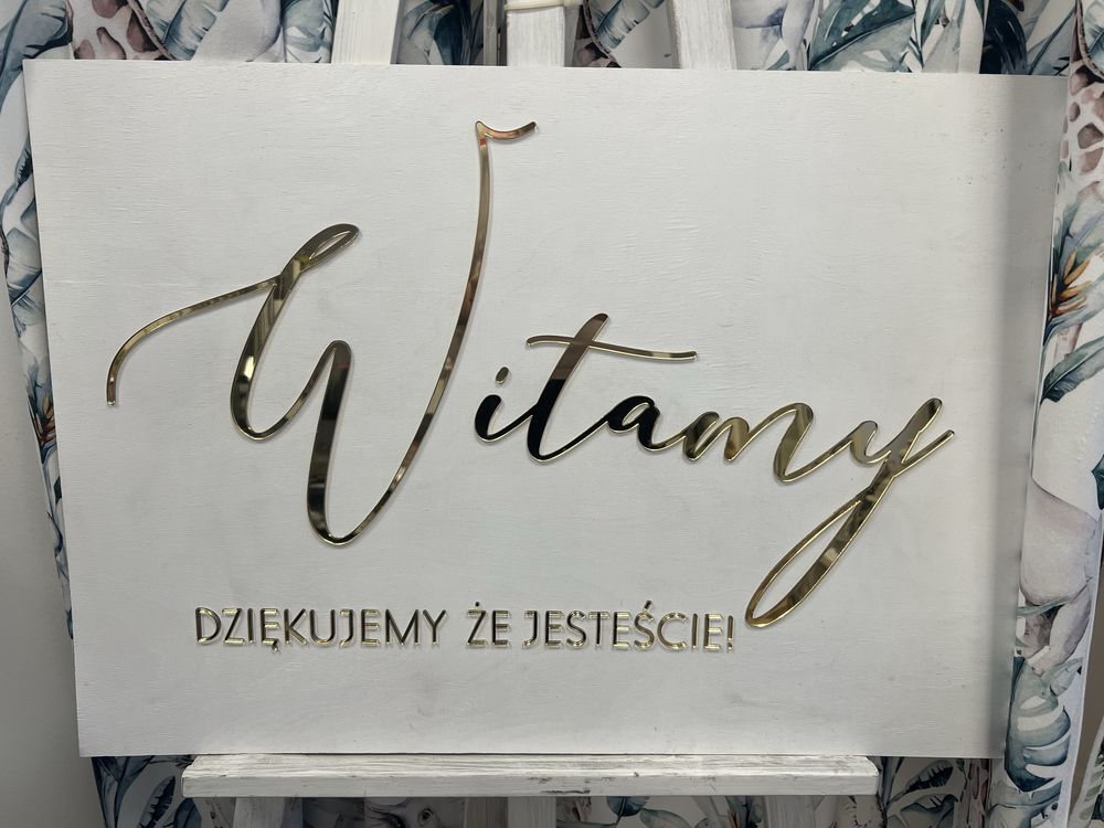Tablica powitalna na wesele lub imprezę