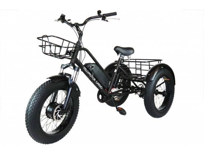 Триколісний електоаелосипед Velomoto Cargo 500W з коштком