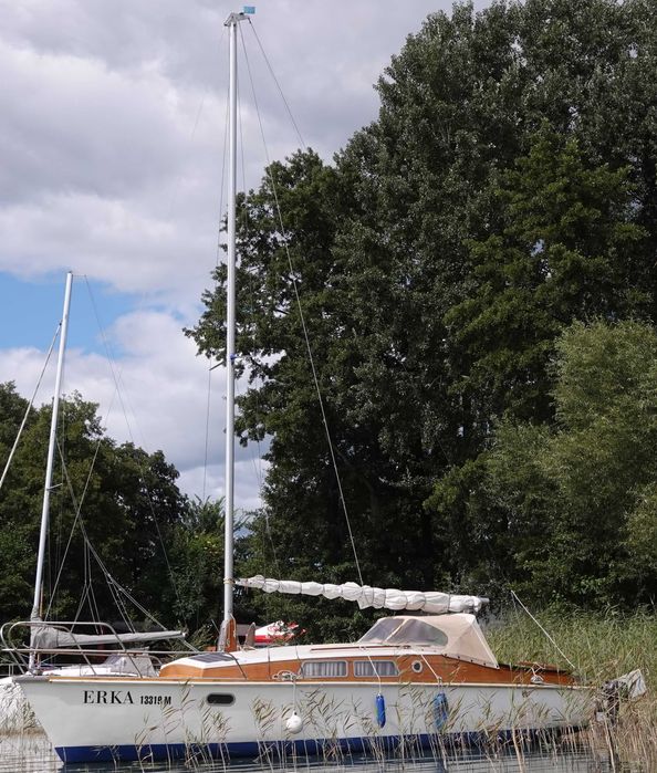 żaglówka 8,5m z przyczepką Kompozyt Mahoń webasto, prąd, silnik Yamaha