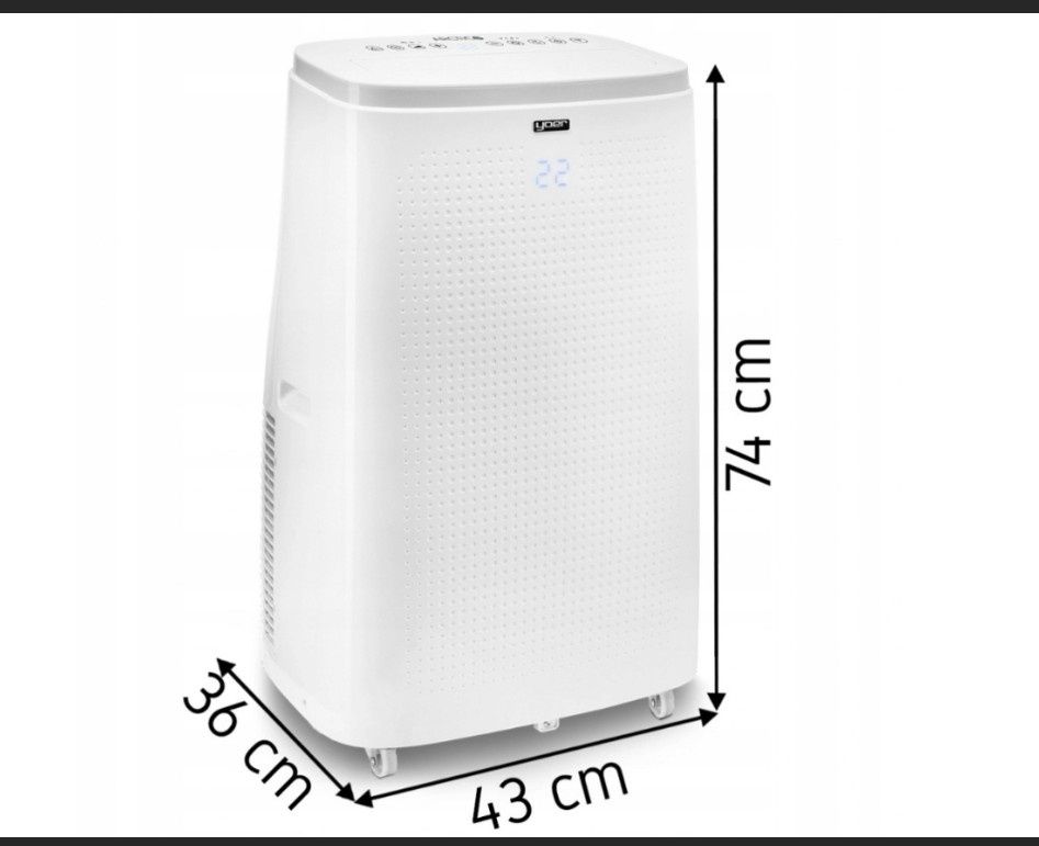 Klimatyzator przenośny YOER Arctic Pro 4,7kW. Aplikacja,Cich