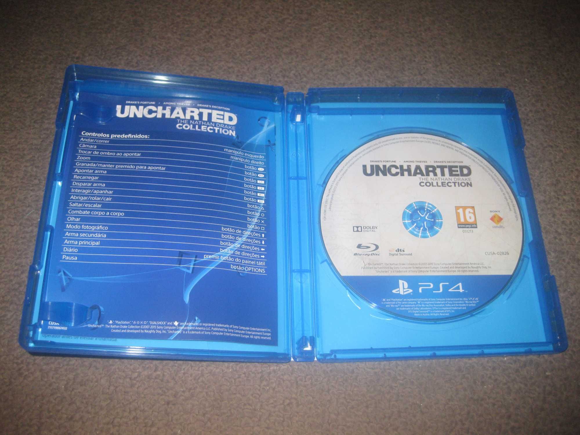 Jogo "Uncharted: The Nathan Drake Collection" Playstation 4/Impecável!