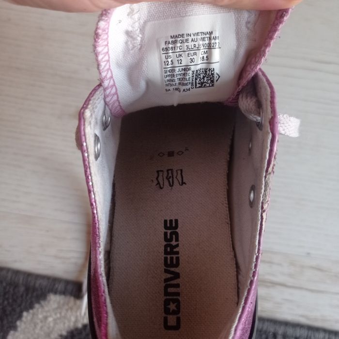 Trampki Converse brokatowe różowe rozmiar 30