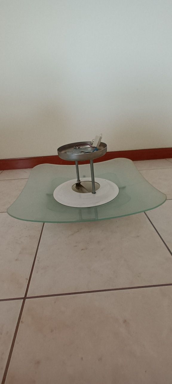 Candeeiro quadrado de vidro