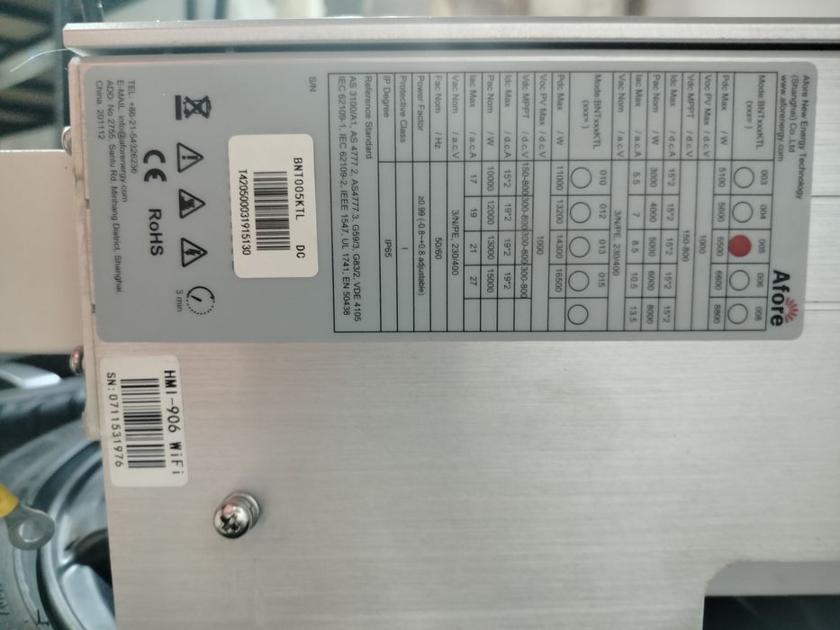 Inwerter falownik trójfazowy Afore 5kW BNTKTL