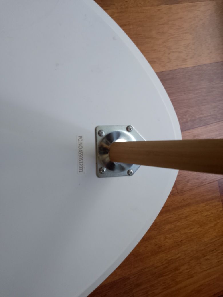 Stolik Jysk TAPS 55x55 biały/bambus