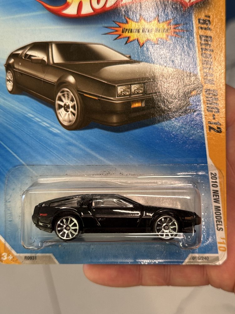 Hot Wheels ’81 DeLorean DMC-12 CZARNY!! Pierwsze wydanie 2010 idealny