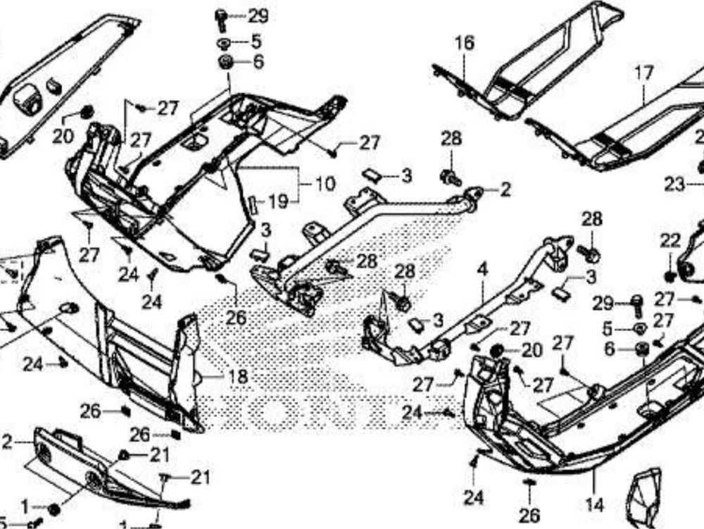 Prawe metalowe wzmocnienie progu honda xadv