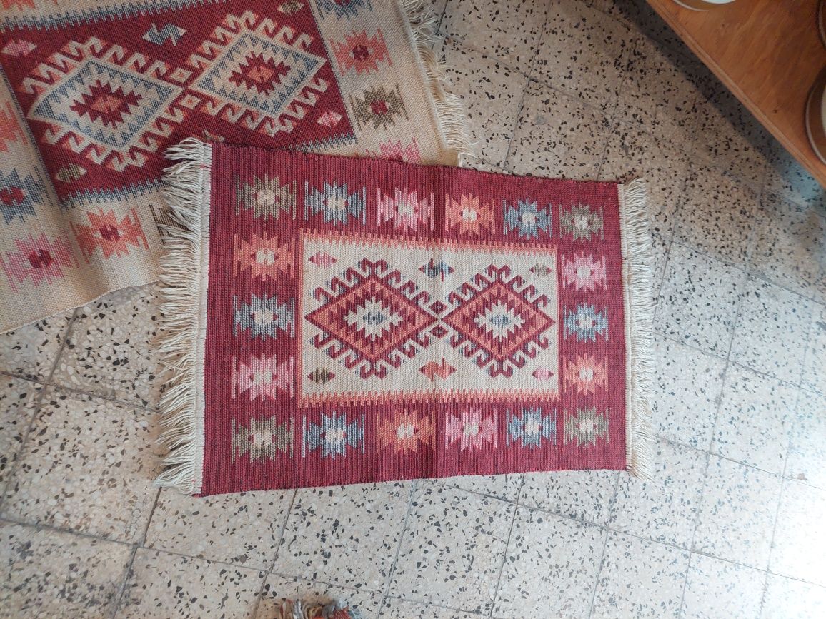 Chodnik dywanik kilim z wełny lata 70