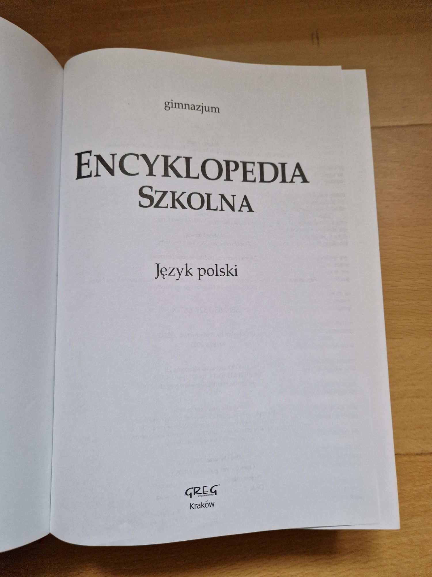 Encyklopedia szkolna - język polski gimnazjum
