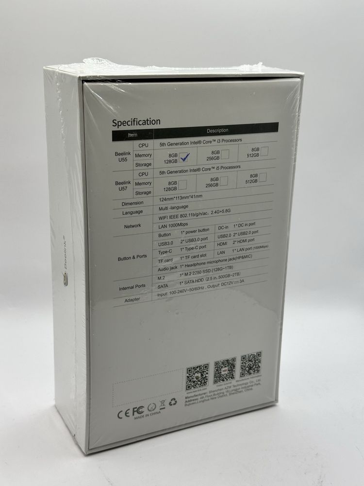 Komputer stacjonarny Beelink U55 8/128 GB czarny