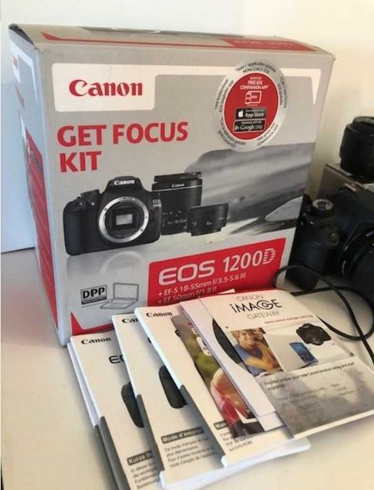 Canon EOS 1200D + EF-S 18-55 III + EF 50/1.8 II Câmera digital