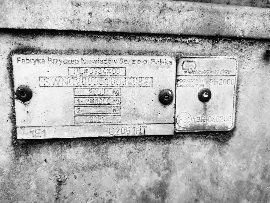 Przyczepa Niewiadów 2000 DMC