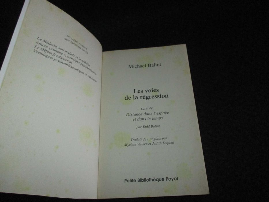 Livros de Michael Balint Payot