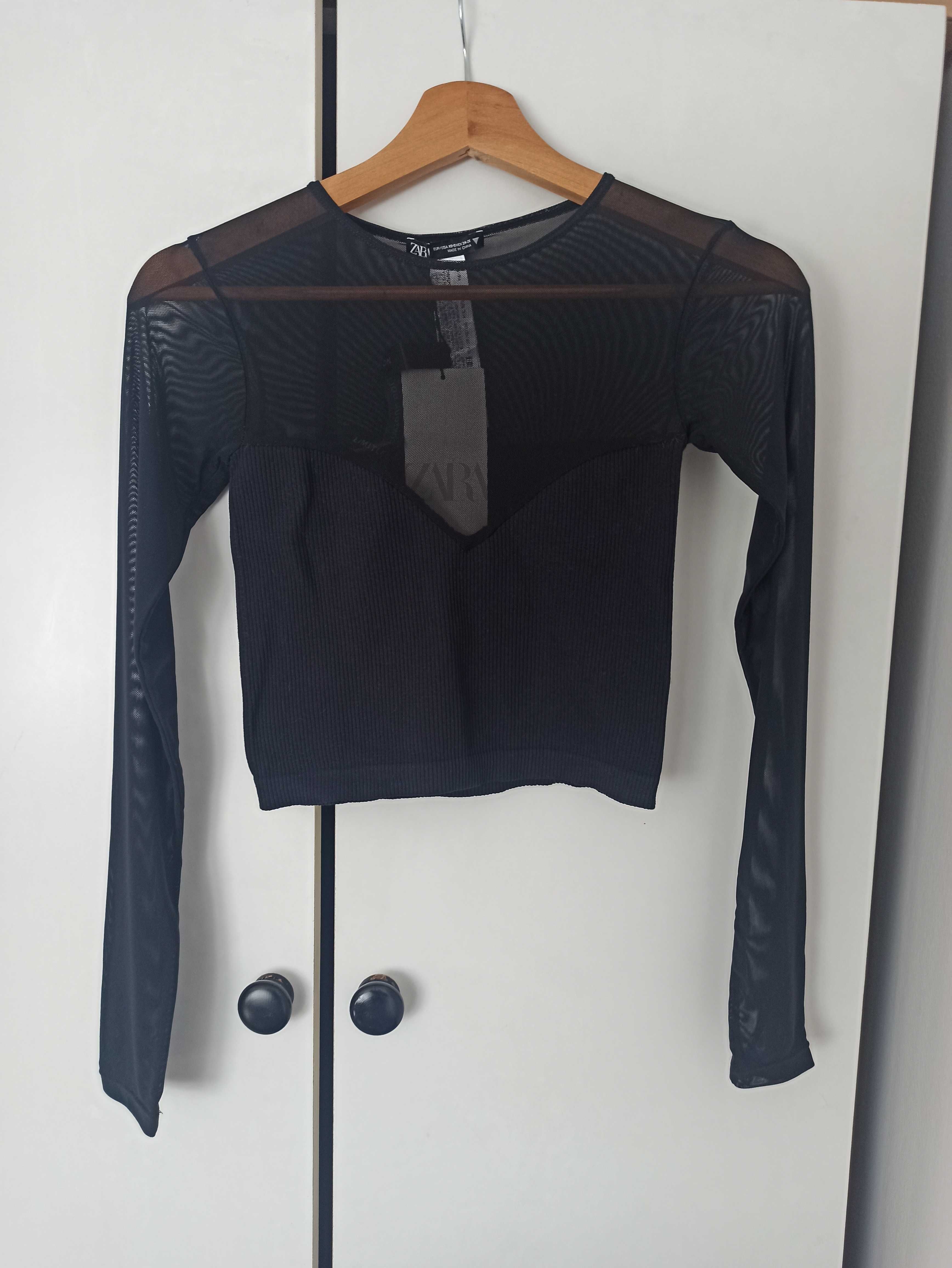 Nowa z metką bluzka z długim rękawem Zara r. XS/S
