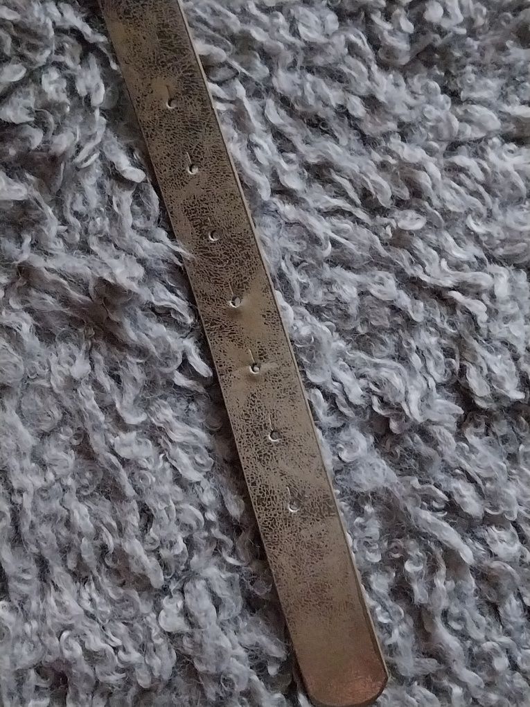 Pierre Balmain klamra z cieniowanym złotym paskiem  z naturalnej skóry