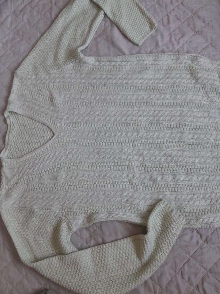Sweter z dzianiny, m, miętowy sweter