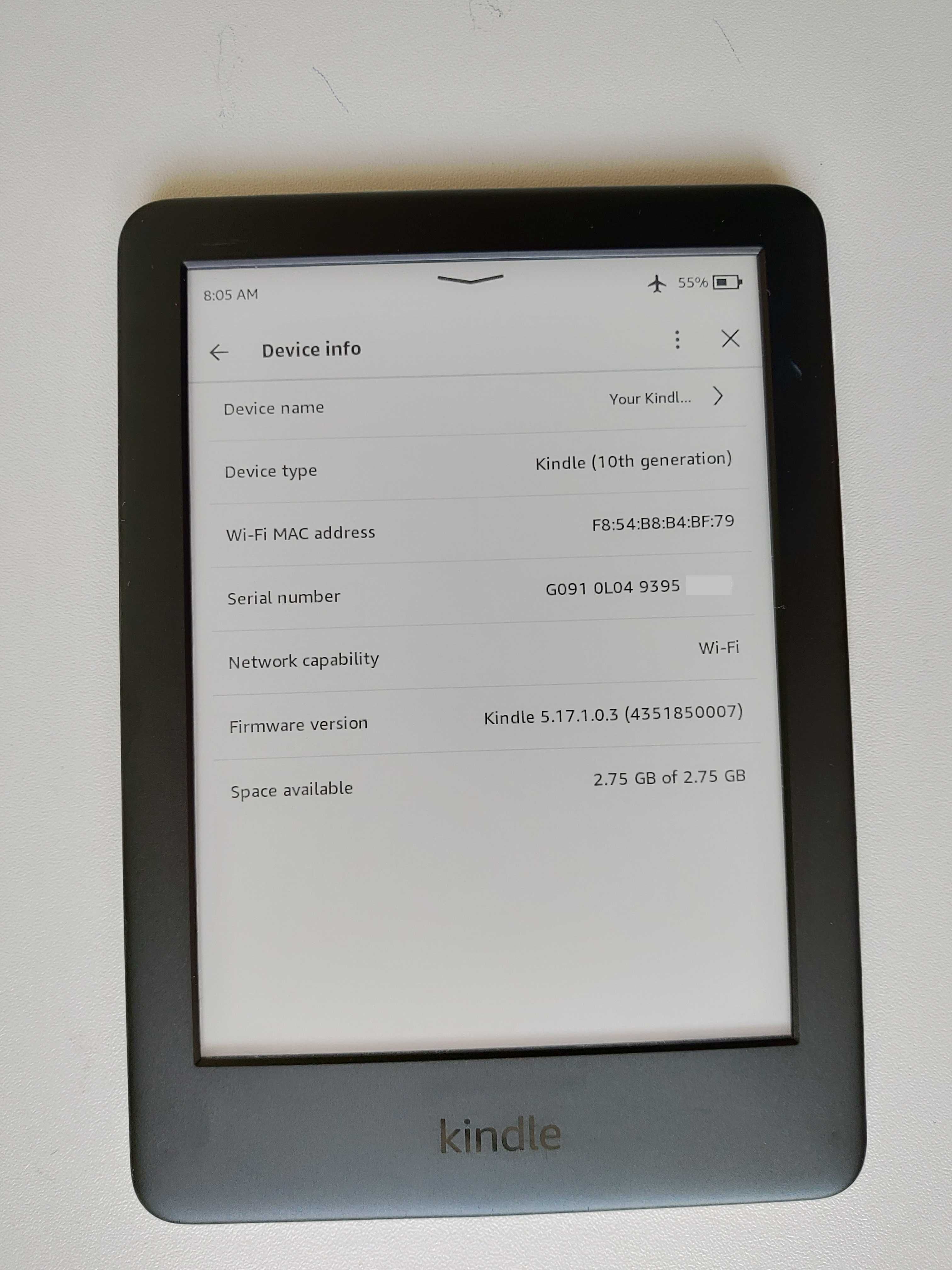 amazon kindle 10 Gen 6" підсв, біла/чорна