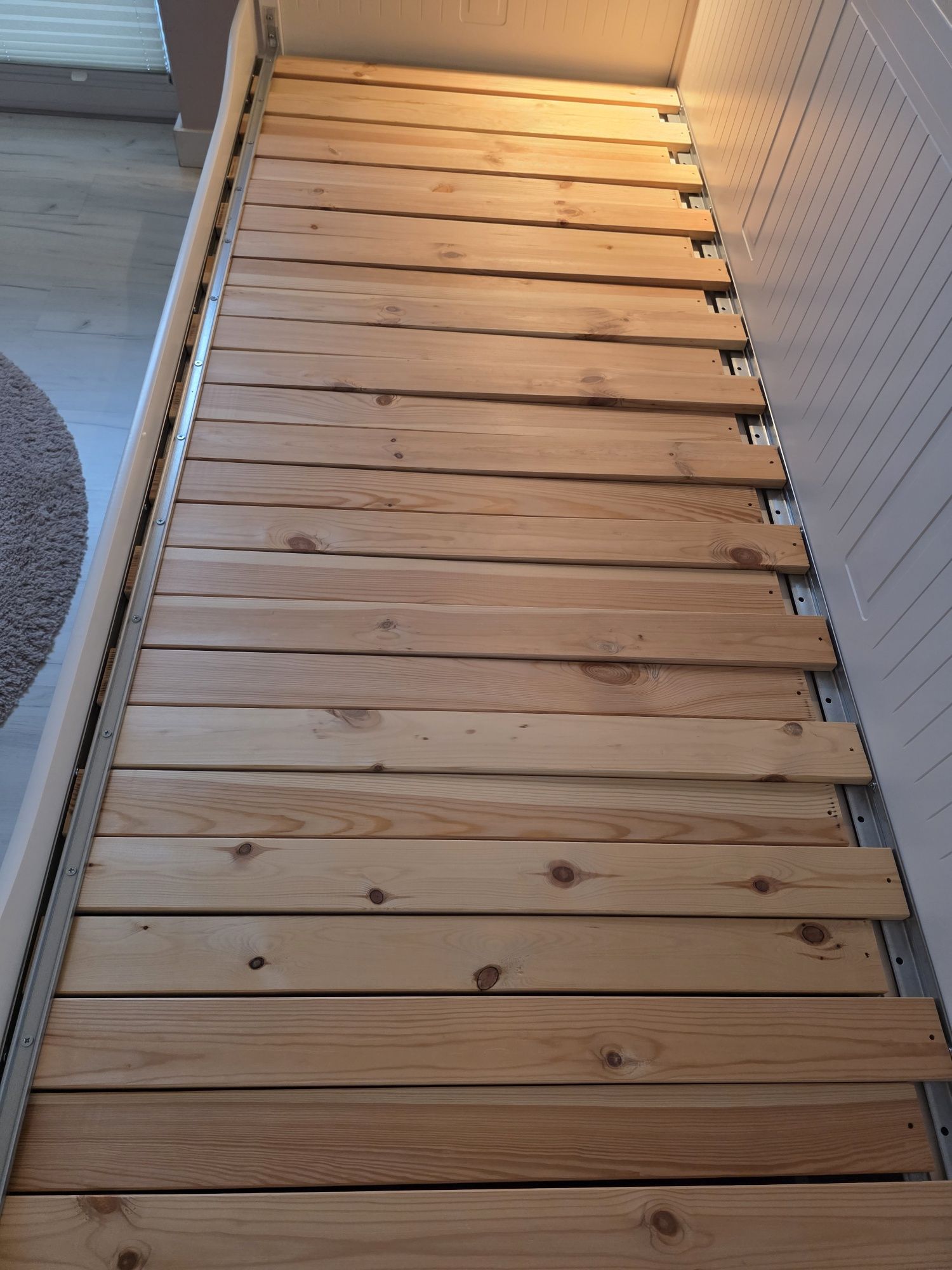 IKEA HEMNES Łóżko rozkładane + 2 materace Malfors