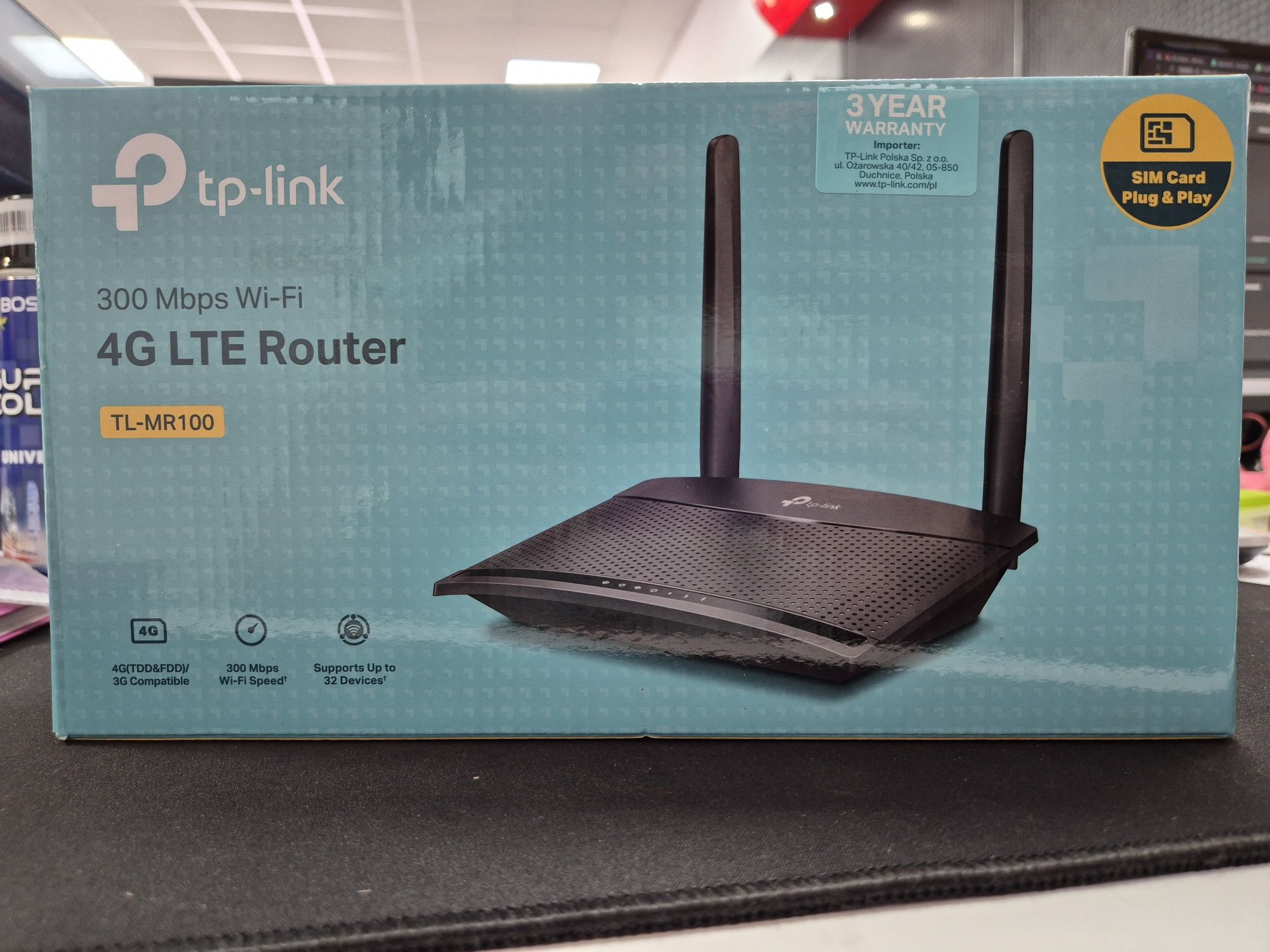 Router TP Link TL-MR100 sim 4G LTE paragon
